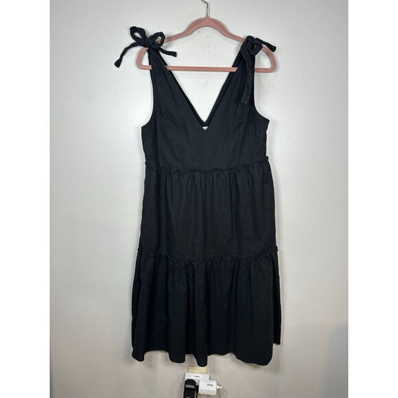 Petal & Pup Erenda Sleeveless Tiered Midi Size 8 V-Neck Linen Summer - Picture 2 of 8